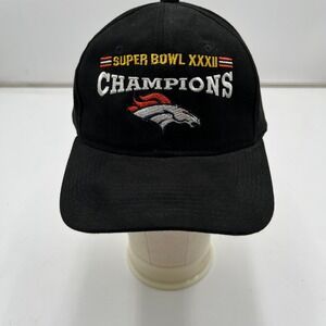 Denver Broncos Super Bowl XXXII Champions Hat Vintage Mens OSFA Headmaster‎